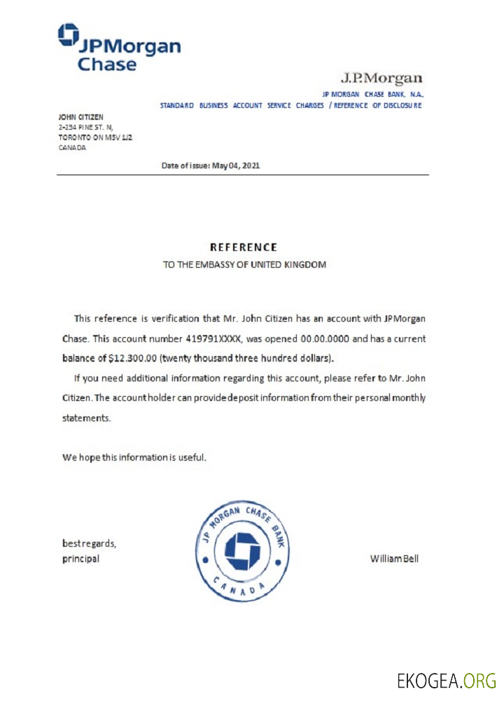 Canada , JP Morgan Chase , référence